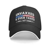 NLWQEKV Non vaccinati e sovratassati Io Voglio Cappello per Uomo Donna Cappellino da Baseball Cappello da Camionista Cappello da papà