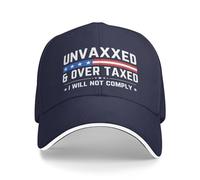 NLWQEKV Non vaccinati e sovratassati Io Voglio Cappello per Uomo Donna Cappellino da Baseball Cappello da Camionista Cappello da papà