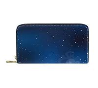 NLWQEKV Portafogli per donna e uomo, borsa porta carte, casa nella a del cielo della Via Lattea, borsa grande per il cambio in pelle PU