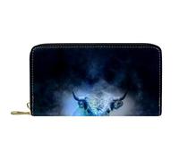 NLWQEKV Portafoglio lungo in pelle con zip Oroscopo Astrologia Zodiaco Borsa personalizzata