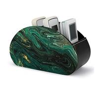 NLWQEKV Scatola organizer verde per telecomandi Quicksand con 5 scomparti Scatola portaoggetti multifunzionale per scrivania da ufficio in pelle PU per accessori da ufficio DVD