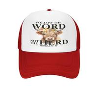 NLWQEKV Segui la ParolaThe Herd Trucker Hat Western Christian Mesh cap