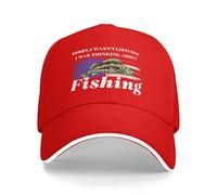 NLWQEKV Stavo pensando ai Cappelli da Pesca Divertenti per papà e Nonna, Cappellino da Baseball da Pescatore.