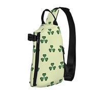 NLWQEKV Zaino a tracolla a tracolla Green Clover Lucky Travel Zaino da escursionismo sul petto Borsa a tracolla con una cinghia