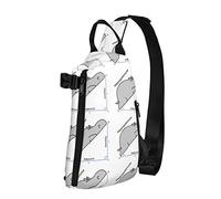 NLWQEKV Zaino a tracolla a tracolla Matematica Divertente Triangolo di ippopotamo Viaggio Escursionismo Petto Zaino Borsa a tracolla con una tracolla