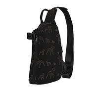 NLWQEKV Zaino a tracolla a tracolla Pitbull Dog Heart Travel Hiking Chest Daypack Borsa a tracolla con una cinghia