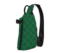 NLWQEKV Zaino a tracolla a tracolla St Patrick Day Green Clover Travel Hiking Chest Daypack One Strap Shoulder Bag