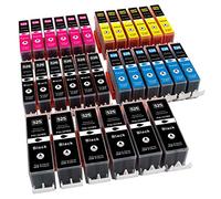 NM-Print - 30 Cartucce XL con chip per Canon Pixma MG 5100 5150 5200 5250 5300 5350 6150 6250 8150 8250 / canon MX 715 885 895 IP4850 ip4950 Canon Pixma IX 6550, 6 x 525BK nero, 6 x 526BK nero per foto, 6 x 526C ciano, 6 x 526M magenta, 6 x 526Y giallo