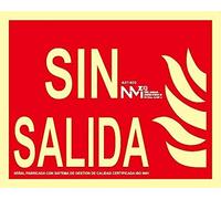 NM RD01100 - Segnale Luminiscente senza uscita classe B PVC 0,7 mm 30 x 15 cm con CTE, RIPCI e adatto per la nuova legge