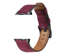 NMASDUYPU Cinturino da 22 mm e 20 mm for Watch 6/7/4/5 Pro/Active 2, cinturino in pelle retrò GT 3-2, cinturino Galaxy Watch 6 Classic(Rose red 6,22mm watch band)
