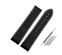 NMASDUYPU Cinturino in gomma con estremità curva da 20 mm e 22 mm for cinturino impermeabile Omega Seamaster 300 Hamilton Tudor Water Ghost(Black white-no clasp,20mm)