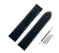 NMASDUYPU Cinturino in gomma con estremità curva da 20 mm e 22 mm for cinturino impermeabile Omega Seamaster 300 Hamilton Tudor Water Ghost(Blue white-no clasp,22mm)