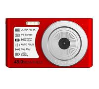 nmbhus Time Lapse 48MP Fotocamere Digitali Compatte For La Fotografia 16X Messa A Fuoco Automatica Registrazione Video Al Rallentatore Videocamera Da 2,8 "Schermo(NO SD Card,Red)