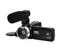 nmbhus Videocamera Digitale 4K UHD For Videocamera Vlog 18X WIFI Videocamera For Streaming Live HDMI Ruota Registratore LCD Touch Screen 48MP(Color:64G SD Card,Size:With Microphone)