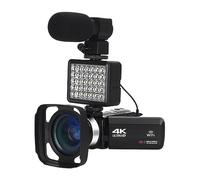 nmbhus Videocamera Digitale 4K UHD For Videocamera Vlog 18X WIFI Videocamera For Streaming Live HDMI Ruota Registratore LCD Touch Screen 48MP(128G SD Card,With Lens)