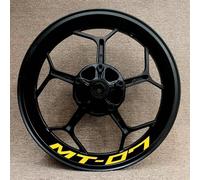 NMBZVE Adesivi per Cerchioni Accessori Moto Strisce Riflettenti sul Bordo del Cerchio Adesivi Riflettenti per Ruote per MT07 MT-07(Style 29)