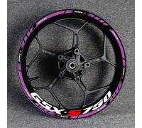 NMBZVE Adesivi per Cerchioni Accessori Moto Strisce Riflettenti sul Bordo del Cerchio Adesivi Riflettenti per Ruote per GSX750S GSX-S750(Style 9)