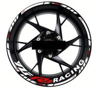 NMBZVE Adesivi per Cerchioni Accessori Moto Strisce Riflettenti sul Bordo del Cerchio Adesivi Riflettenti per Ruote per YZFR1 YZF-R1(Style 7)