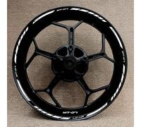 NMBZVE Adesivi per Cerchioni Accessori Moto Strisce Riflettenti sul Bordo del Cerchio Adesivi Riflettenti per Ruote per MT07 MT-07(Style 12)