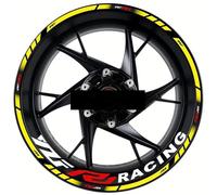 NMBZVE Adesivi per Cerchioni Accessori Moto Strisce Riflettenti sul Bordo del Cerchio Adesivi Riflettenti per Ruote per YZFR1 YZF-R1(Style 1)