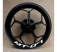 NMBZVE Adesivi per Cerchioni Accessori Moto Strisce Riflettenti sul Bordo del Cerchio Adesivi Riflettenti per Ruote per MT07 MT-07(Style 22)