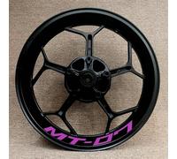 NMBZVE Adesivi per Cerchioni Accessori Moto Strisce Riflettenti sul Bordo del Cerchio Adesivi Riflettenti per Ruote per MT07 MT-07(Style 24)