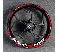 NMBZVE Adesivi per Cerchioni Adesivi per Ruote Moto Adesivi Riflettenti Decorativi Riflettenti Notturni per Cerchioni per GSXS150 S 150S R(Style 8)