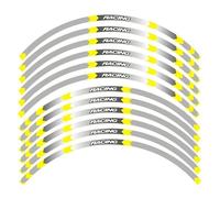 NMBZVE Adesivi per Cerchioni Moto Riflettente Bordo del Cerchio Strisce Riflettenti Adesivi Ruota per Ninja 250 300 650F 1000 ZX-6R 10R 14R H2/H2R(Style 7)