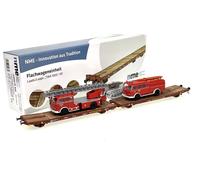 NME 530679 Carro articolato Laads TWA Transwaggon marrone vigili del fuoco