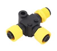 NMEA 2000 Connettore T marino M12 5 pin IP67 Resistenza all'acqua stabile Connessione stabile Cavo Terminator di Terminator Lowrance Networks Boat Yacht Vessel (Blu) (Giallo)