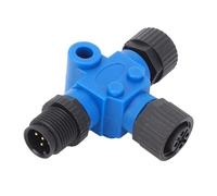 NMEA 2000 Connettore T marino M12 5 pin IP67 Resistenza all'acqua stabile Connessione stabile Cavo Terminator di Terminator Lowrance Networks Boat Yacht Vessel (Blu)