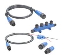 NMEA 2000 N2K Starter Kit, Marine Grade Backbone, cavo drop, 4 porte, terminatori, cavo di alimentazione con fusibile per Lowrance Simrad Garmin (kit 1)