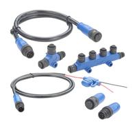 NMEA 2000 N2K Starter Kit, Marine Grade Backbone Drop Cable, connettore T, 4 porte, terminatori, cavo di alimentazione con fusibile per Lowrance, Simrad, Garmin (kit 2)