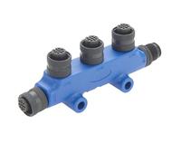NMEA 2000 N2K T Connettore Micro-C M12 Backbone Tee Splitter 2 Porte Multiporta IP67 Impermeabile Marine Boat Tee per Can Truck DeviceNet Canopen Sensor Actuator Networks (Plastica Nero)