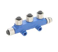 NMEA 2000 N2k T Connettore Micro-C M12 Backbone Tee Splitter 2 Porte Multiporta IP67 Impermeabile Marine Boat Tee per Can Truck DeviceNet Canopen Sensor Actuator Networks (metallo blu)