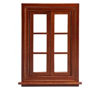 NMFLAB 1: 12 Mobili in legno con telaio per finestra per casa delle bambole con doppi meccanismi di apertura laterale per modellismo artigianale Progetto Paesaggio Fornitura Finestra apribile Modello