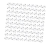 NMFLAB 100Pcs Clear Round Place Card Holder Paper Miniature Basi per Holding Game Card Foto e Nome Etichetta per Gioco Tabella Numero Prezzi aziendali Etichetta