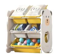 NMGHUTE Bambini Contenitori Organizzatore Di Giocattoli In Plastica Con 5 Contenitori Per Giocattoli Rimovibili Organizzatori Di Giocattoli E Contenitori Per Sala Giochi Organizer Giochi(A)