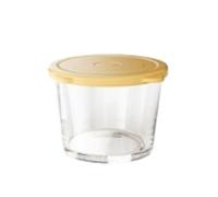 NMGHUTE Barattoli Cucina 3 Pezzi Contenitori In Vetro For La Conservazione Con Coperchi A Bocca Larga Contenitori Ermetici per Alimenti(Yellow)