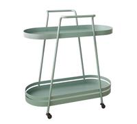NMGHUTE Carrellino Carrello da Cucina Carrello A 2 Ripiani con Ruote Carrello Portaoggetti in Ferro Carrello Portaoggetti da Cucina Carrello da Portata Carrello Portaoggetti Carrello Cucina(Grün)