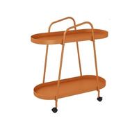 NMGHUTE Carrellino Carrello da Cucina Carrello A 2 Ripiani con Ruote Carrello Portaoggetti in Ferro Carrello Portaoggetti da Cucina Carrello da Portata Carrello Portaoggetti Carrello Cucina(Oranje)