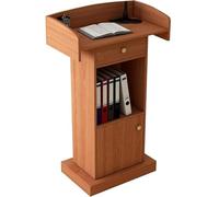 NMGHUTE Pulpito Conferenze, Leggii da Tavolo Ad Alta Densità con Supporto per Podio con Cassetti Portaoggetti, Pulpiti per Chiese, Uffici, Hotel Seminario(C)