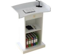 NMGHUTE Pulpito Conferenze, Podio con Cassetto Leggii Portatili Pulpiti da Chiesa per Matrimoni Leggii Scolastici Ricevimento di Benvenuto Seminario(White)