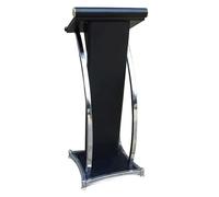 NMGHUTE Pulpito Conferenze, Podio Inclinabile Leggii in Metallo Pulpiti della Chiesa Podio per Insegnanti di Scuola Leggii per Conferenze per Ufficio 18,5x18,5x43,3 Pollici Seminario(Black)