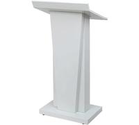 NMGHUTE Pulpito Conferenze, Podio Portatile Leggii in Metallo Pulpiti della Chiesa Podio Dell'aula Dell'ufficio Podio Dell'insegnante Seminario(White)