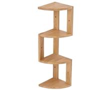 NMGHUTE Scaffale per Soggiorno, Scaffale Ad Angolo in Legno con Scaffale Ad Angolo A 4 Livelli, con Supporto Ad Angolo Decorativo per Soggiorno Multiunità(A)