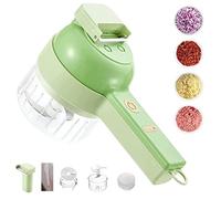 NMJHEVX Mini trita-aglio elettrico, tritatutto portatile, mini tritatutto 4 in 1, multifunzione, per cucina e alimenti per bambini