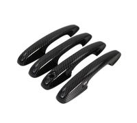 NMJLQW Adesivi Decorativi 4 Pezzi in Fibra Carbonio per Auto Lato Esterno Maniglia per Porta Rivestimento del Telaio con Foro Intelligente per Ford per Focus 2019-2022