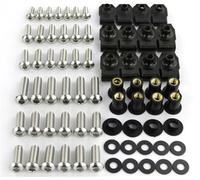 NMJLQW Kit bulloni Accessori Moto in Acciaio Inossidabile Kit Bulloni Carenatura Vite Corpo Set Completo per D&ucati 749 999 2003-2006(Argento)