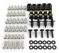 NMJLQW Kit bulloni Moto Completa Carenatura Carena Completa Bulloni Kit Carena Clip Dadi Vite per K&awasaki ZX6R ZX-6R ZX-6RR 2007 2008(Argento)